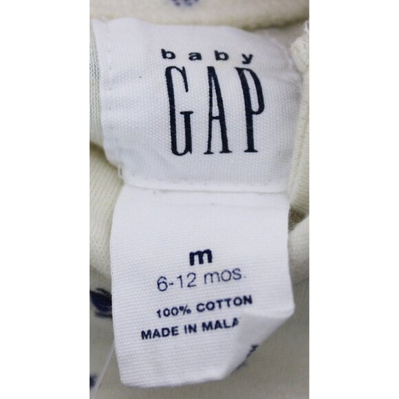 GAP Baby 2 Pc Turtleneck Shirt Navy Blue Overalls Corduroy Winter 6-12 M NWT - Picture 4 of 7